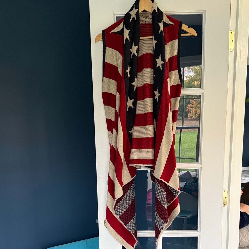 Handmade American Flag Knit Vest